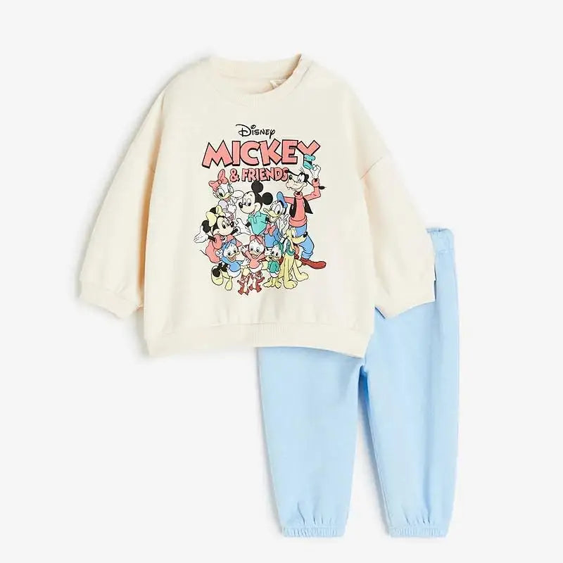 Kids' Lightweight Tracksuit Set – Stylish Long-Sleeve Pullover Hoodie and Sweatpants for Boys and Girls (6M-4Years).
