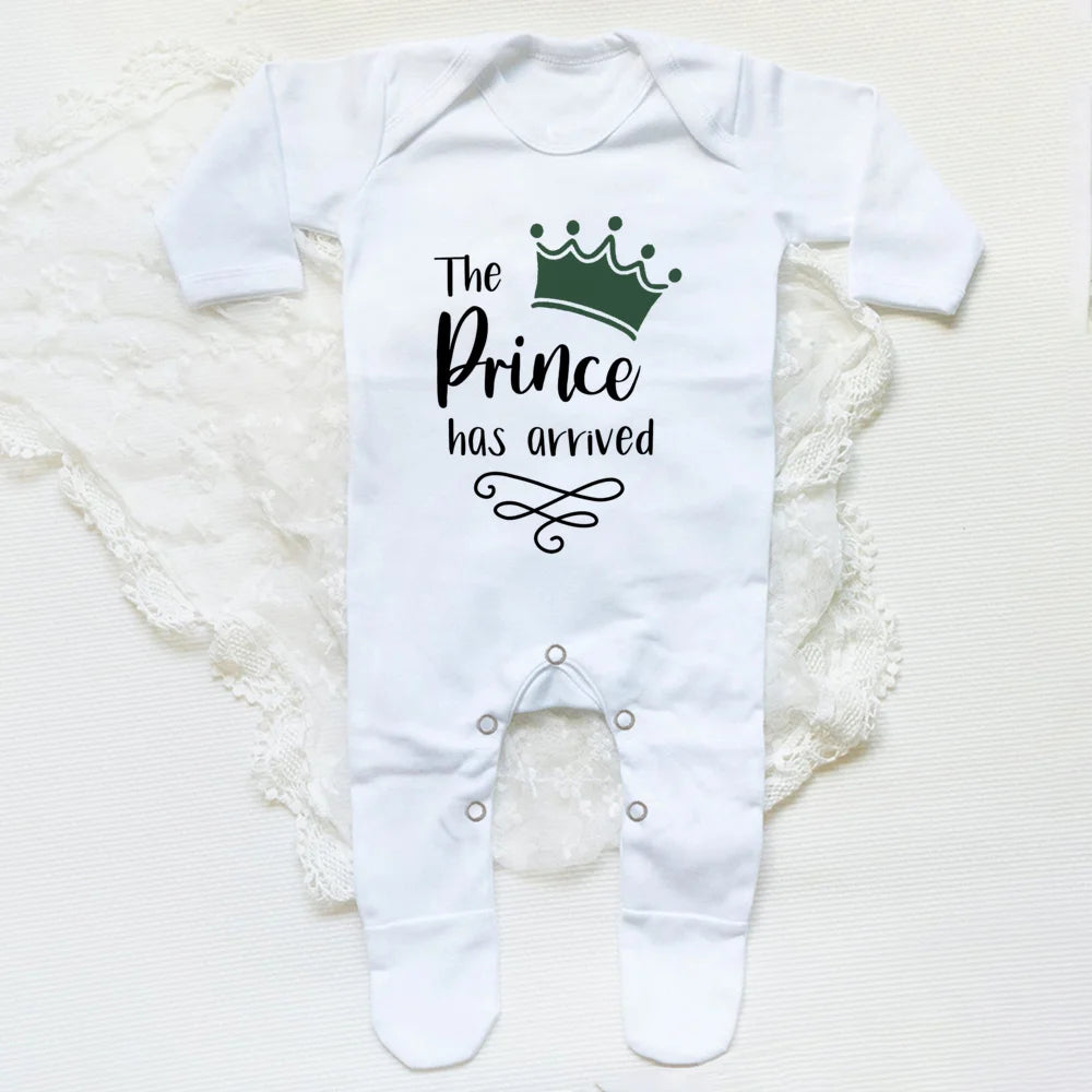 Newborn Baby Boy Coming Home 'The Prince Has Arrived' Romper