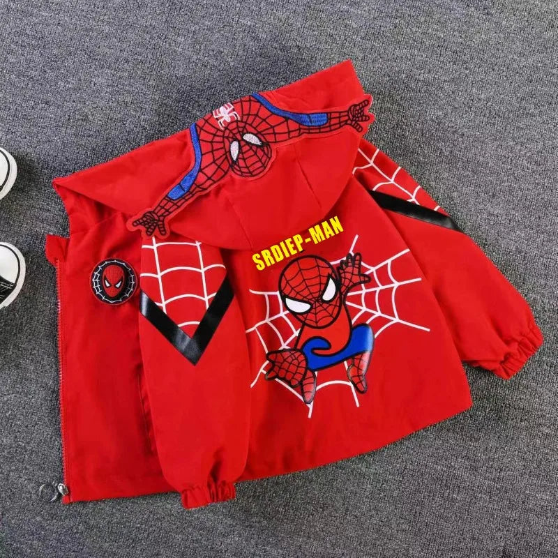 Toddler Hooded Jacket: Stylish Inspired Spiderman Design for Boys and Girls!