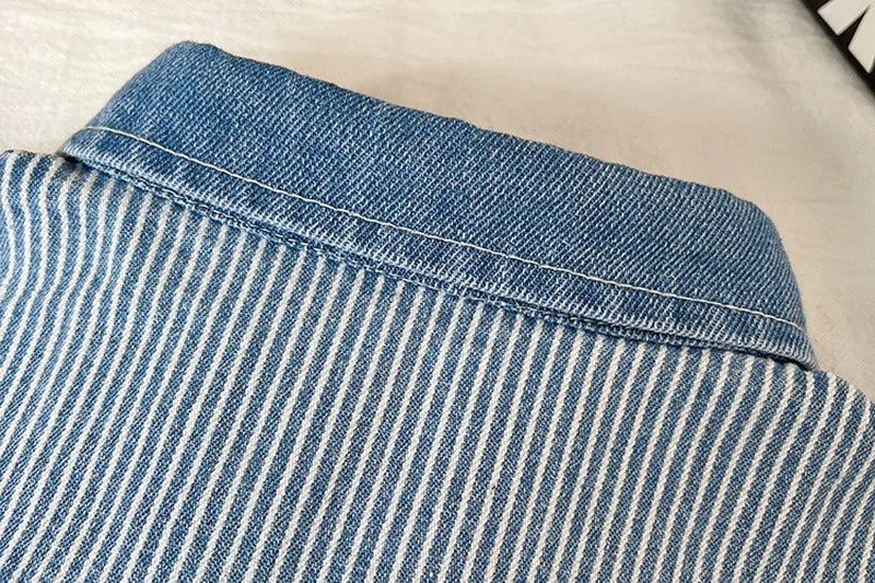 Boys' Denim Jacket | Fashionable Striped Jean Outerwear for Kids & Toddlers (9M-5Years)