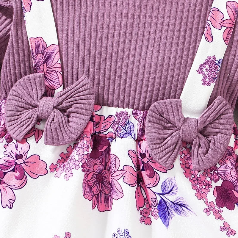 Korean-Style Floral Princess Dress for Baby Girls(3 Months - 3 Years)