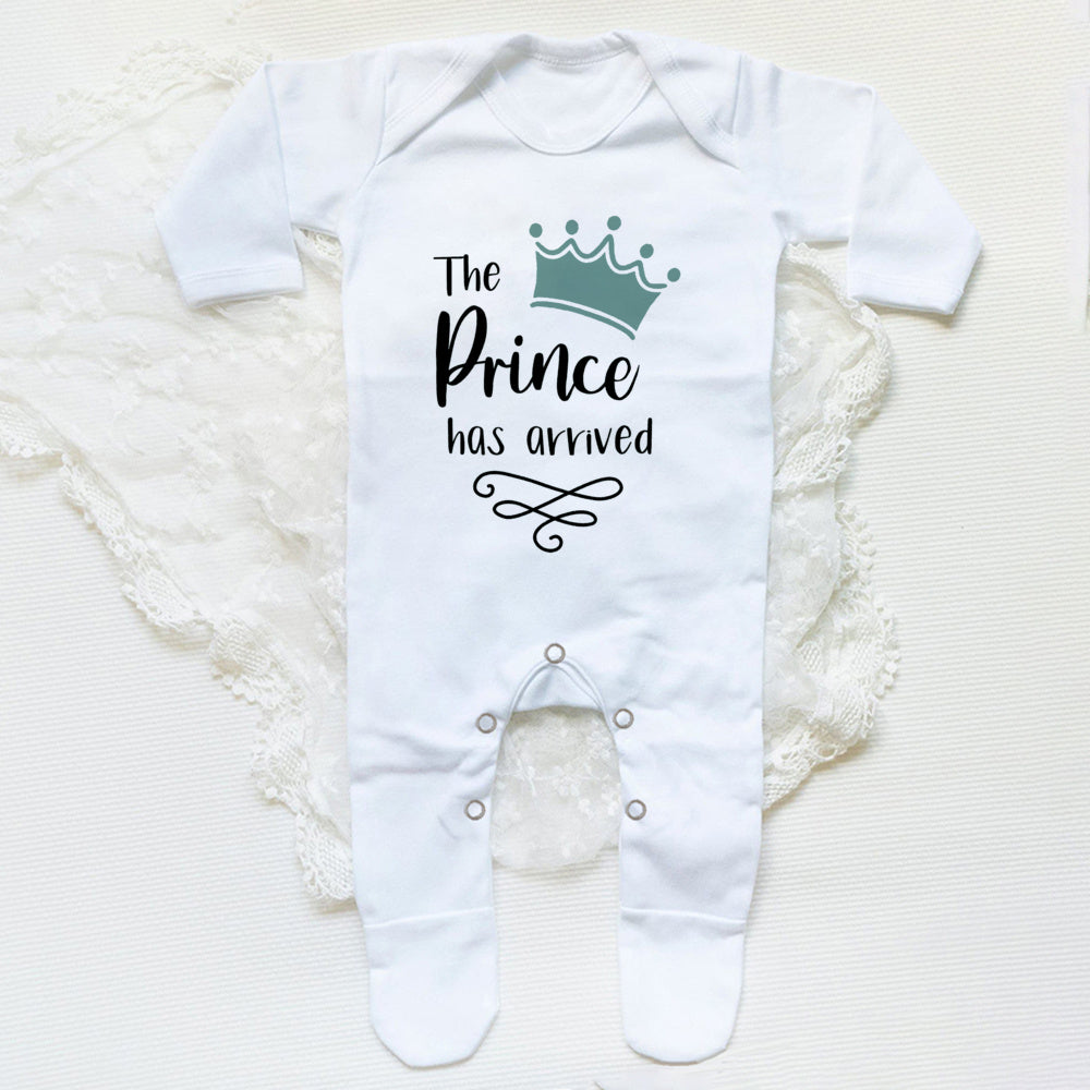 Newborn Baby Boy Coming Home 'The Prince Has Arrived' Romper