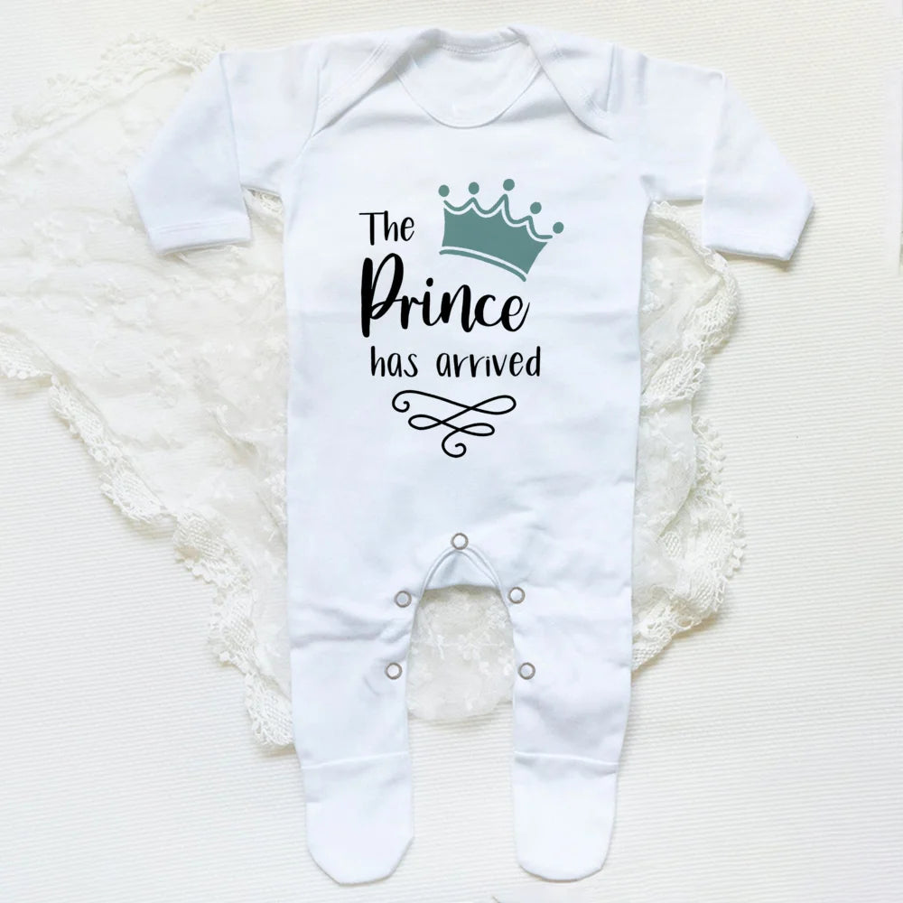 Newborn Baby Boy Coming Home 'The Prince Has Arrived' Romper