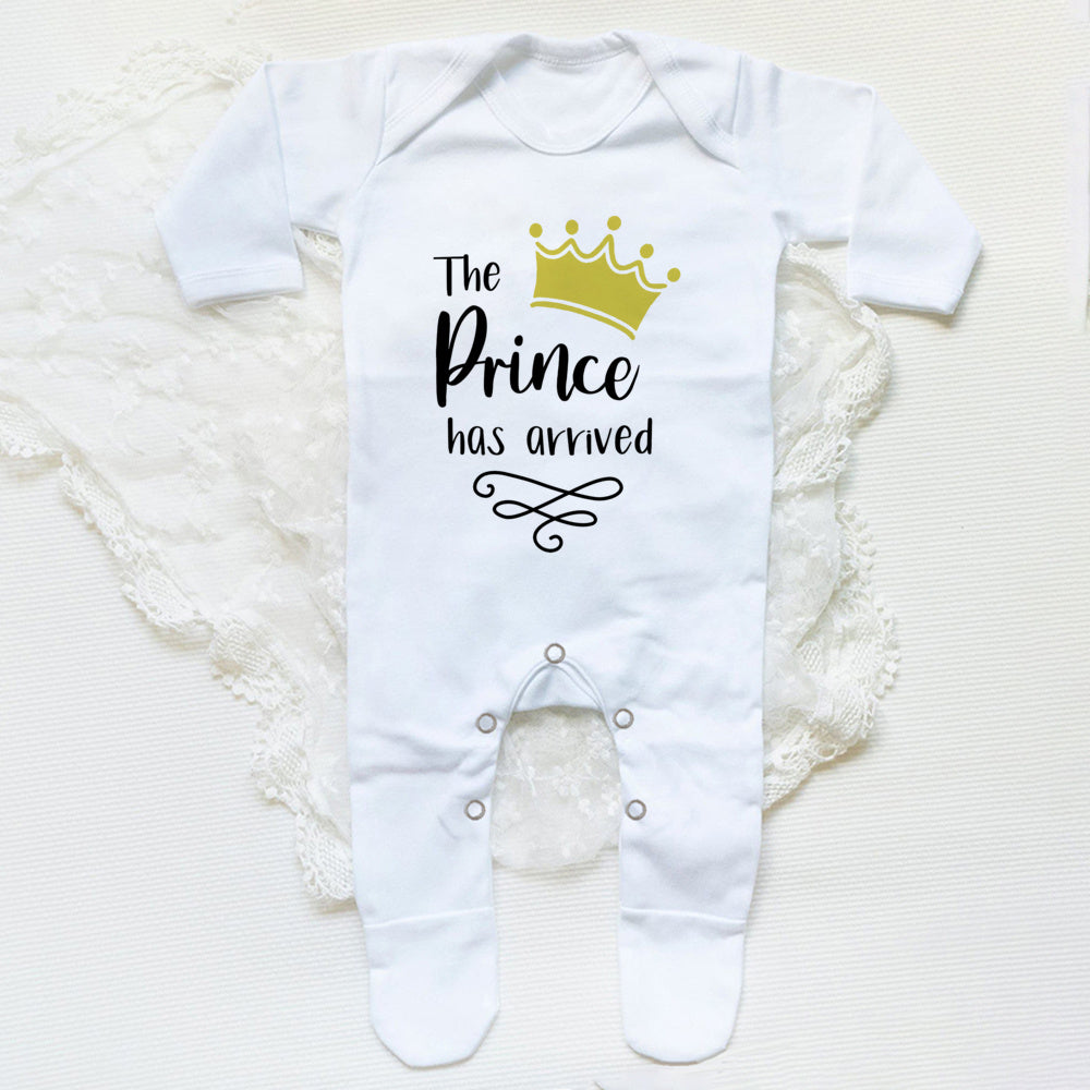 Newborn Baby Boy Coming Home 'The Prince Has Arrived' Romper