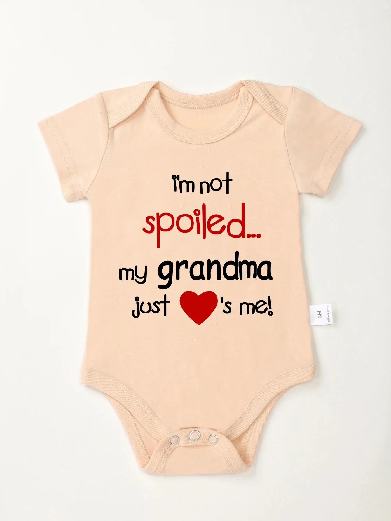 Newborn Baby Boys And Girls Casual Cute Onesie With "I'm Not Spoiled My Grandpa Just Love Me"