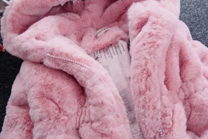 Warm Winter Coats for Baby Girls: Thick Faux Fur Hooded Jacket for (12M-7Years)