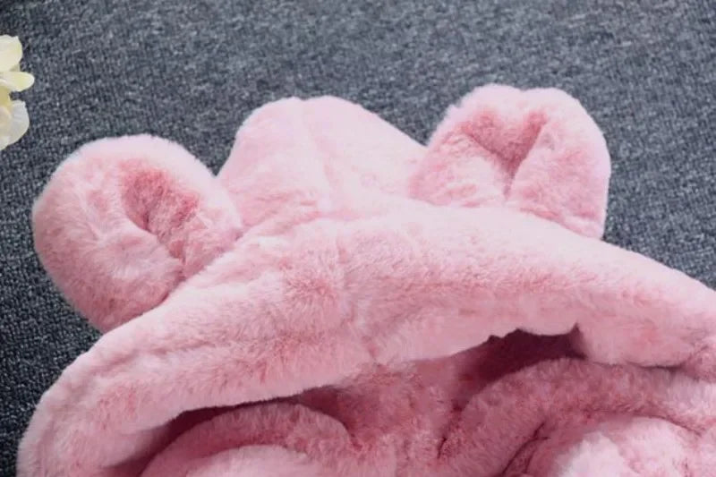 Warm Winter Coats for Baby Girls: Thick Faux Fur Hooded Jacket for (12M-7Years)