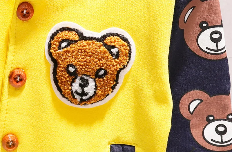 New Spring and Autumn Cotton Jacket for Toddlers: Stylish Cartoon Sportswear for Baby Girls and Boys (1-5 Years)