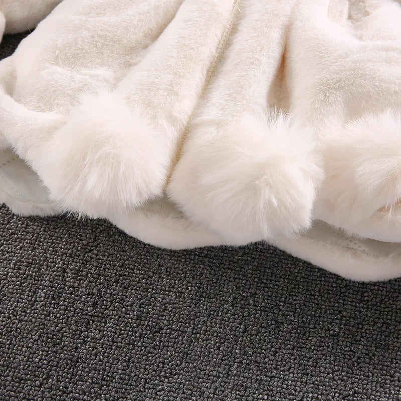 Warm Winter Coats for Baby Girls: Thick Faux Fur Hooded Jacket for (12M-7Years)