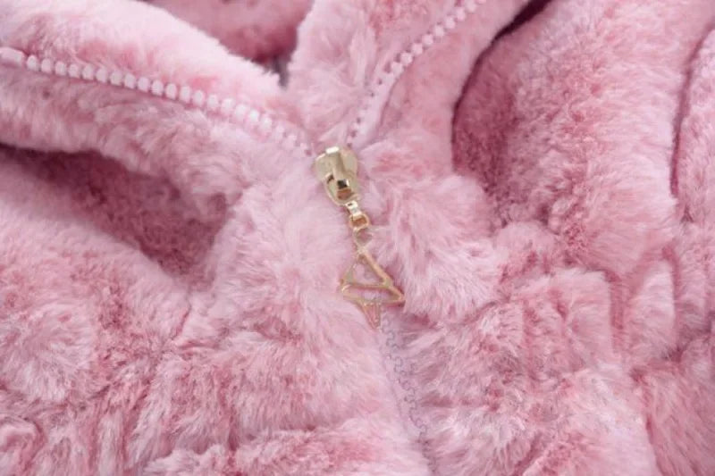 Warm Winter Coats for Baby Girls: Thick Faux Fur Hooded Jacket for (12M-7Years)