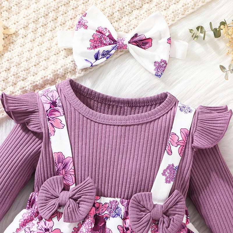 Korean-Style Floral Princess Dress for Baby Girls(3 Months - 3 Years)