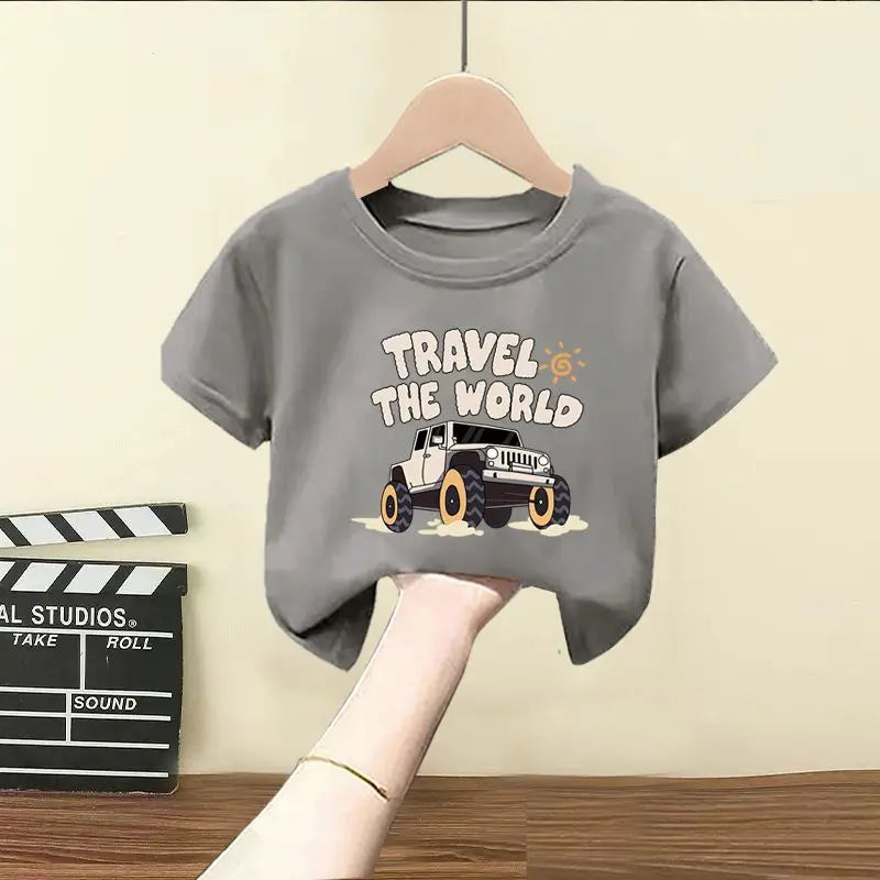 Summer Clothing Set | Letter Printed T-Shirt & Shorts 2-Piece Outfit for Boys (1-12Years)
