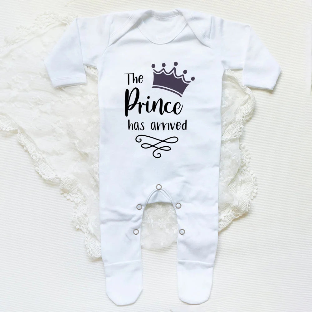 Newborn Baby Boy Coming Home 'The Prince Has Arrived' Romper