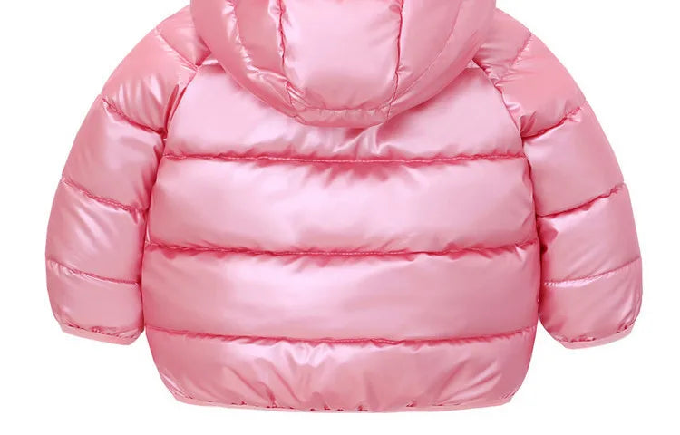 Autumn and Winter Hooded Jacket for Baby Boys and Girls: Adorable Ear Design, Windproof, and Padded for Extra Warmth