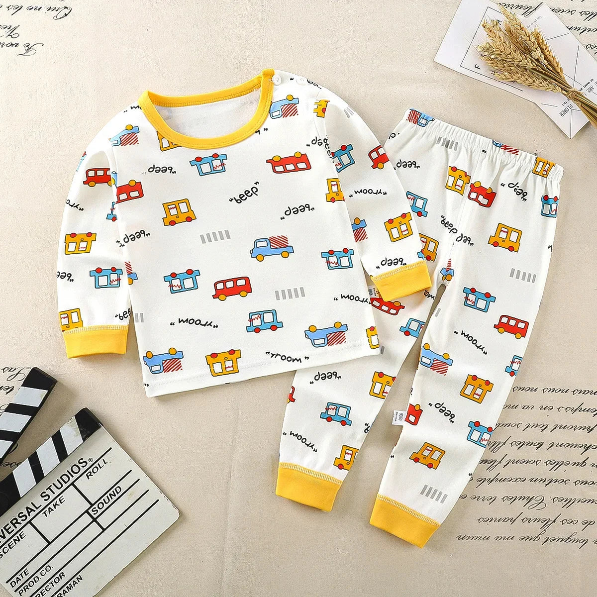Kids 100% Cotton Pajamas Set – Boys & Girls Cotton Cartoon Outfit (9M-8Years)