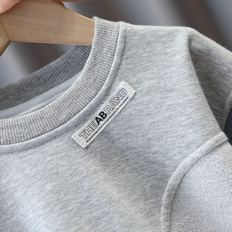 Baby Boy Light Blue Denim Sweatshirt & Sweatpants (9M-5Years)