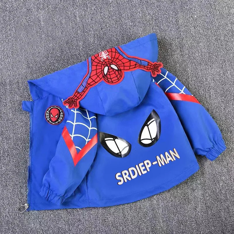 Toddler Hooded Jacket: Stylish Inspired Spiderman Design for Boys and Girls!