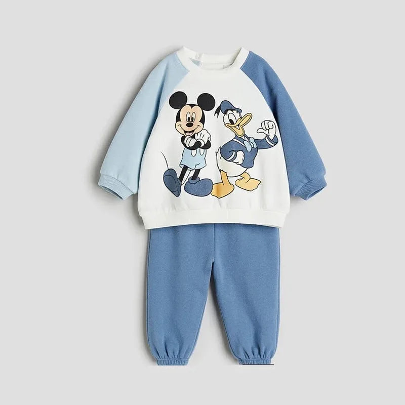 Kids' Lightweight Tracksuit Set – Stylish Long-Sleeve Pullover Hoodie and Sweatpants for Boys and Girls (6M-4Years).