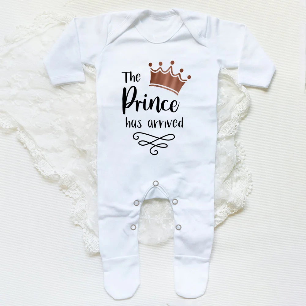 Newborn Baby Boy Coming Home 'The Prince Has Arrived' Romper