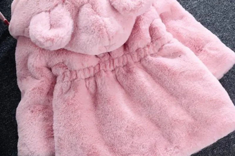 Warm Winter Coats for Baby Girls: Thick Faux Fur Hooded Jacket for (12M-7Years)
