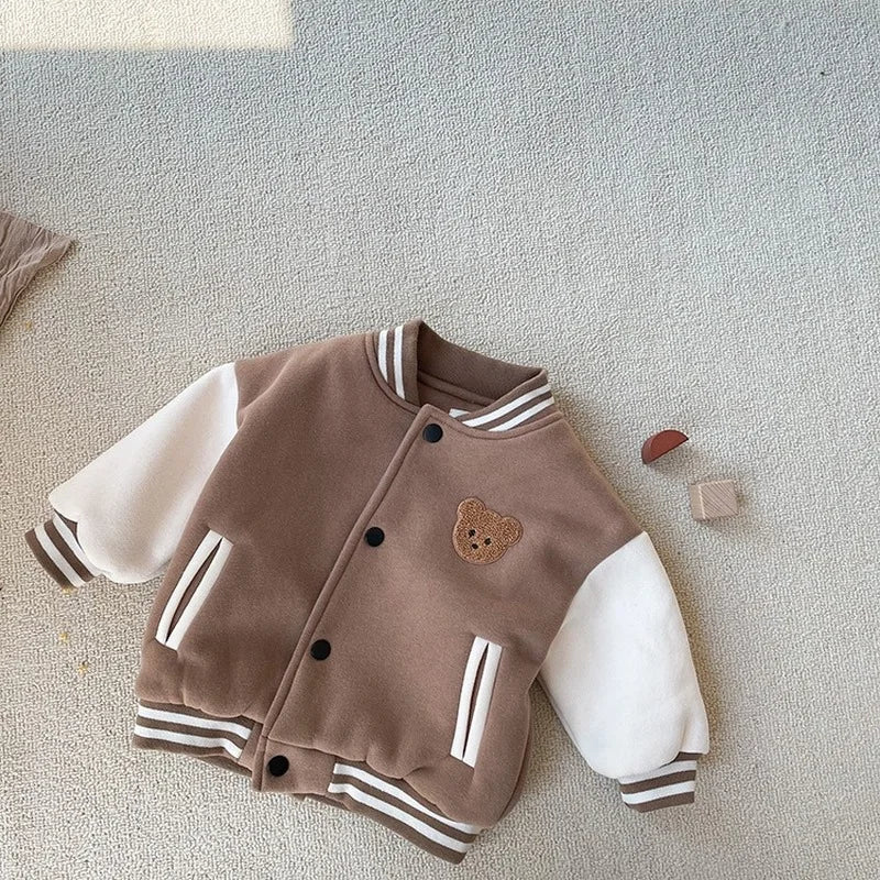 Stylish and Warm Fleece Jacket for Toddler Boys and Girls (0-3 Years).