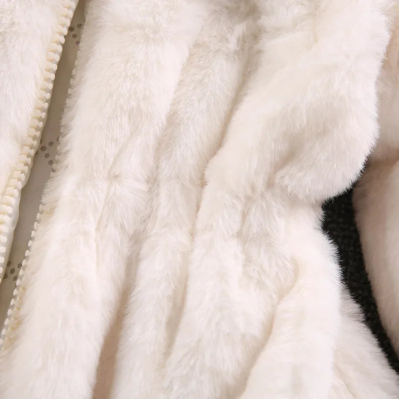 Warm Winter Coats for Baby Girls: Thick Faux Fur Hooded Jacket for (12M-7Years)