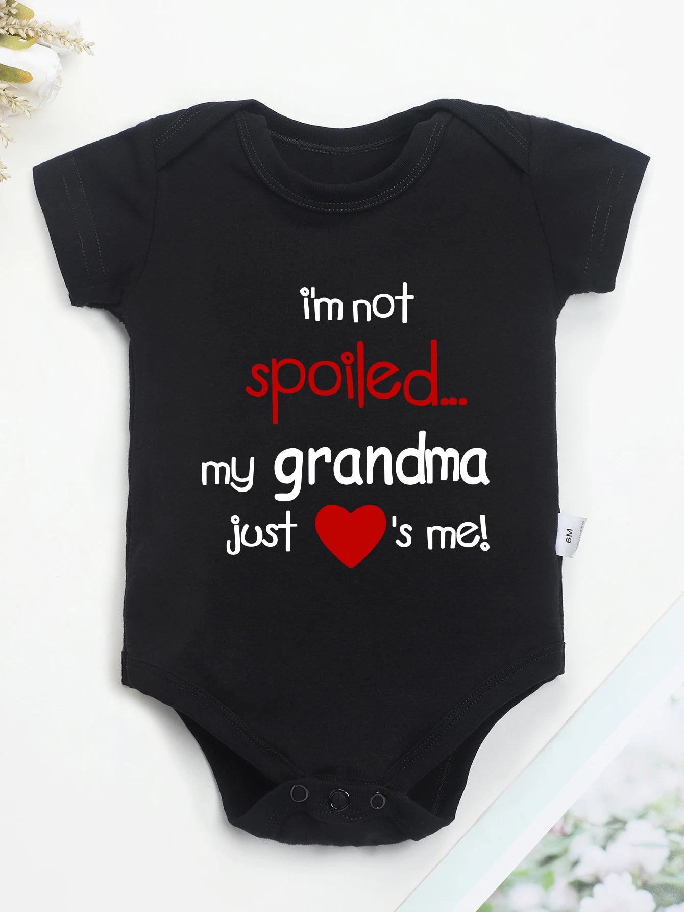 Newborn Baby Boys And Girls Casual Cute Onesie With "I'm Not Spoiled My Grandpa Just Love Me"
