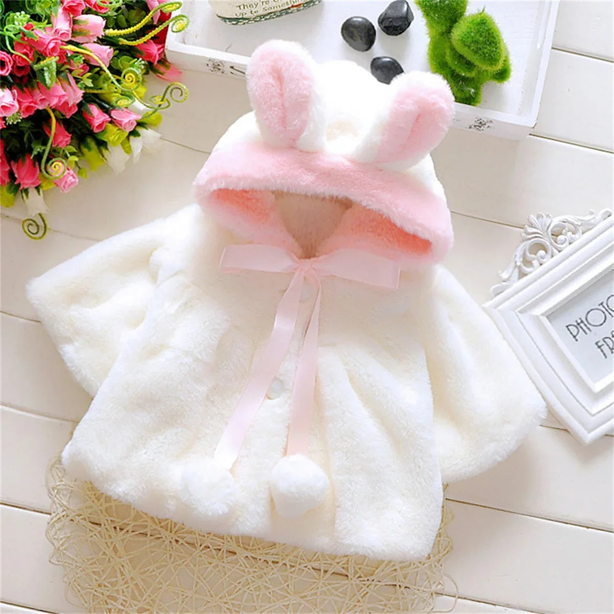 Children's Cape: New Autumn and Winter Wool Sweater Shawl for Baby Girls (6M-1Year)