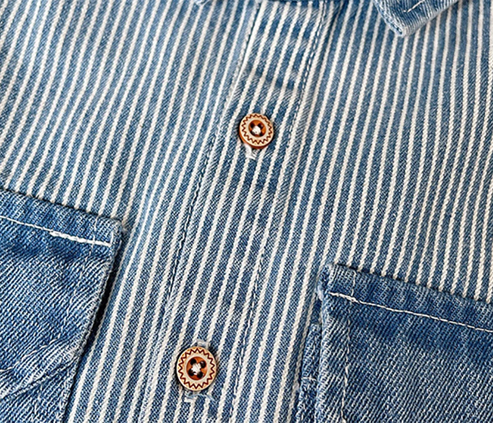 Boys' Denim Jacket | Fashionable Striped Jean Outerwear for Kids & Toddlers (9M-5Years)