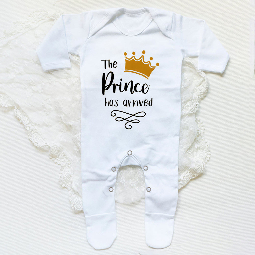Newborn Baby Boy Coming Home 'The Prince Has Arrived' Romper
