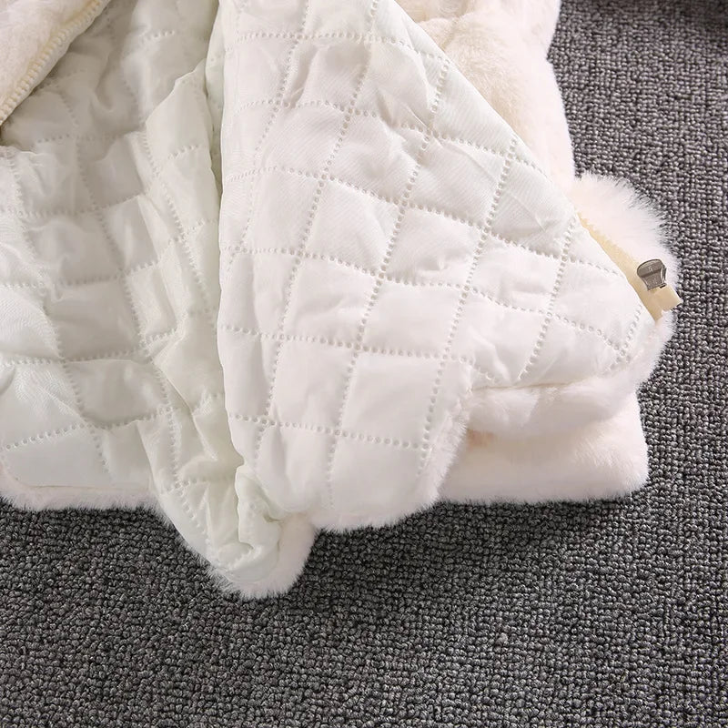 Warm Winter Coats for Baby Girls: Thick Faux Fur Hooded Jacket for (12M-7Years)