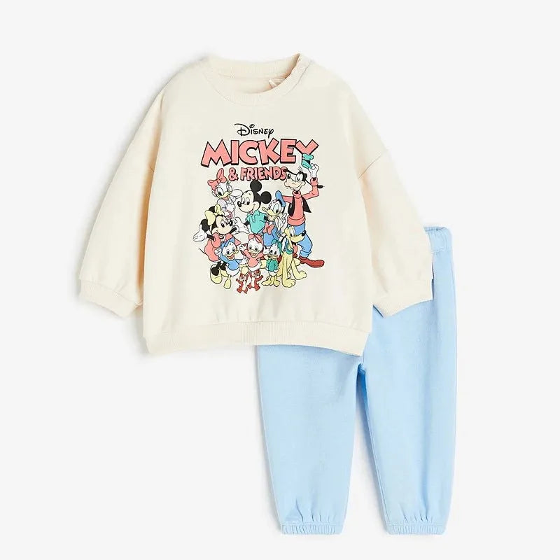 Kids' Lightweight Tracksuit Set – Stylish Long-Sleeve Pullover Hoodie and Sweatpants for Boys and Girls (6M-4Years).
