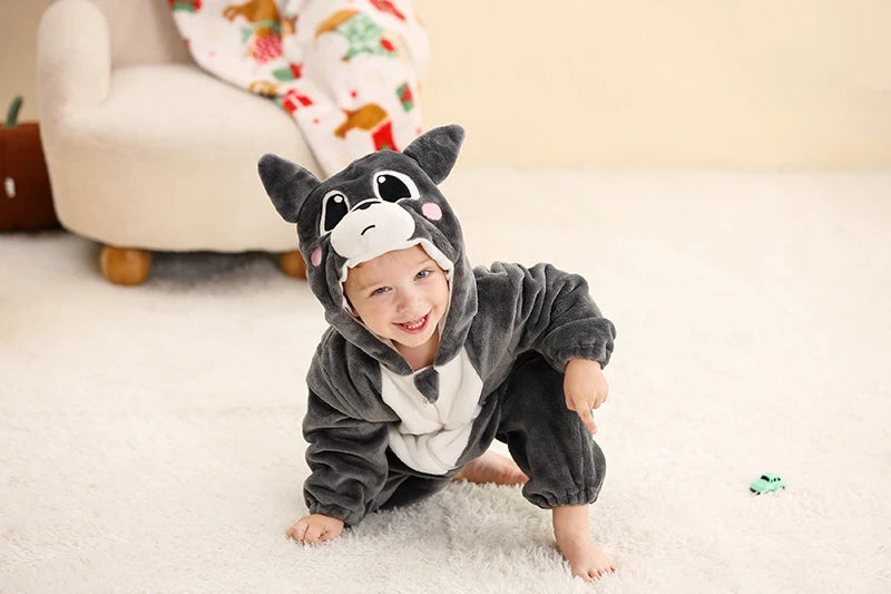 Winter Baby Rompers for Girls and Boys – Hooded Flannel Toddler Infant Overall Jumpsuit Costume (0M-1Years)