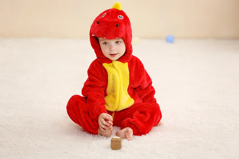 Winter Baby Rompers for Girls and Boys – Hooded Flannel Toddler Infant Overall Jumpsuit Costume (0M-1Years)