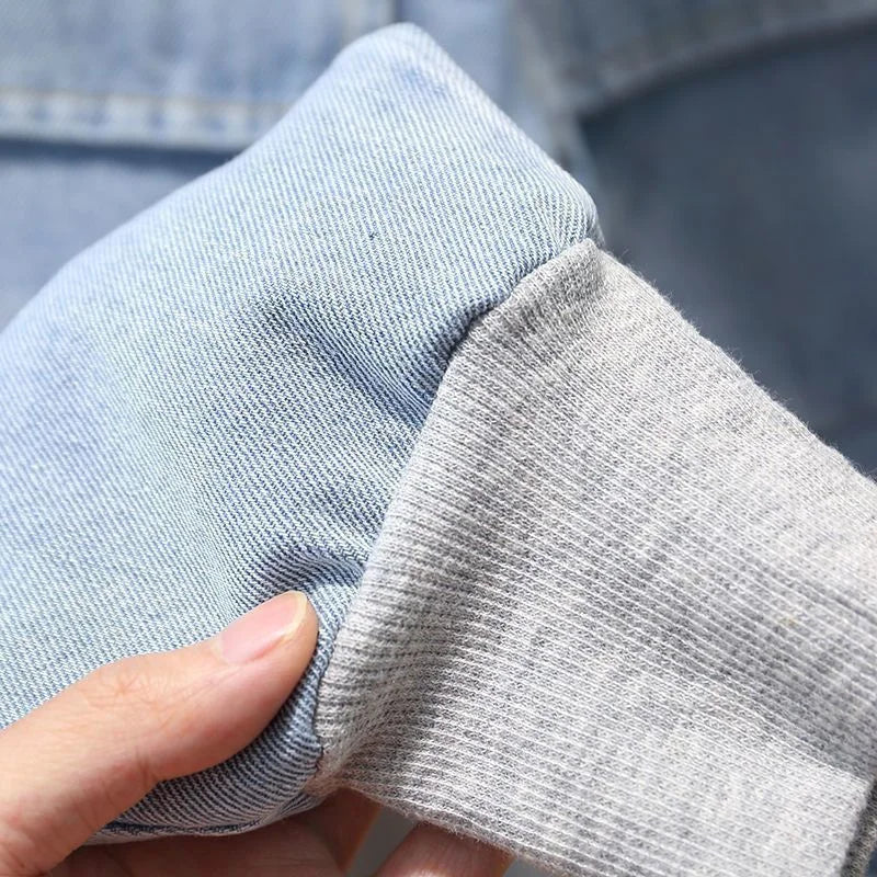 Baby Boy Light Blue Denim Sweatshirt & Sweatpants (9M-5Years)