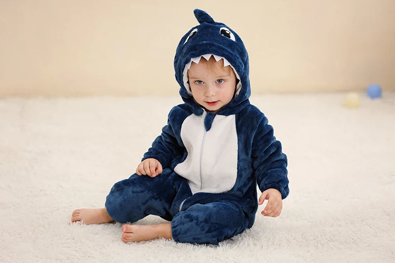 Winter Baby Rompers for Girls and Boys – Hooded Flannel Toddler Infant Overall Jumpsuit Costume (0M-1Years)