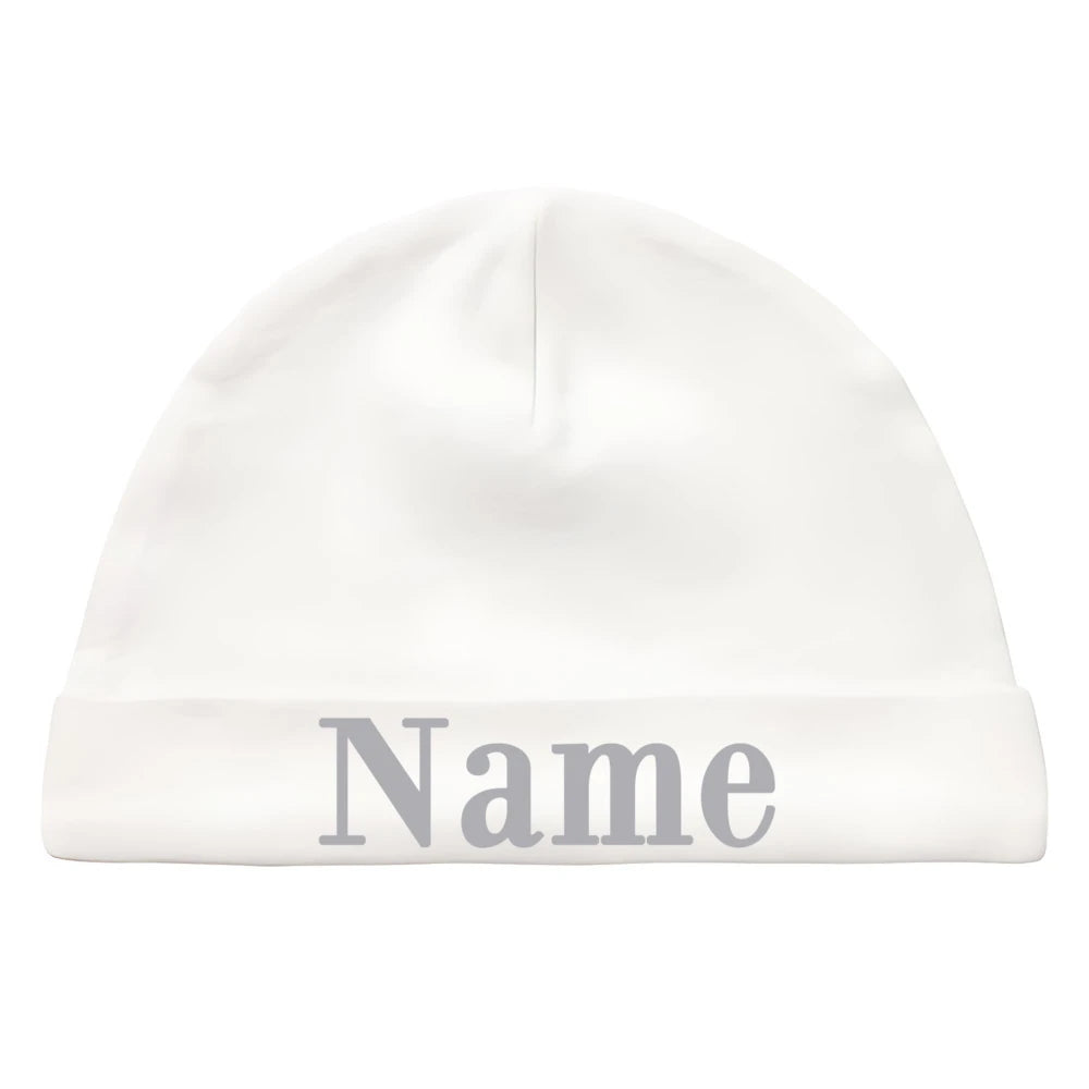 Personalize Baby Beanies Caps Newborn Hospital Hat Monogram Infant Cotton Windproof Hats Custom Name Headwear Baby Shower Gifts
