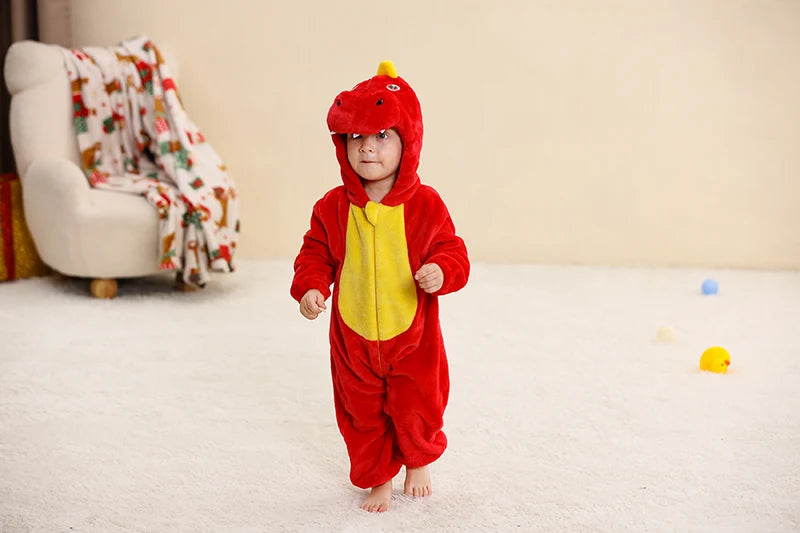 Winter Baby Rompers for Girls and Boys – Hooded Flannel Toddler Infant Overall Jumpsuit Costume (0M-1Years)