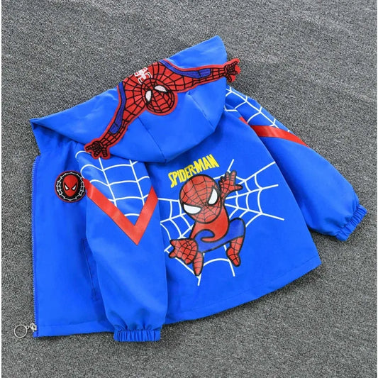 Toddler Hooded Jacket: Stylish Inspired Spiderman Design for Boys and Girls!