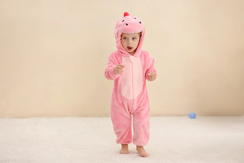 Winter Baby Rompers for Girls and Boys – Hooded Flannel Toddler Infant Overall Jumpsuit Costume (0M-1Years)