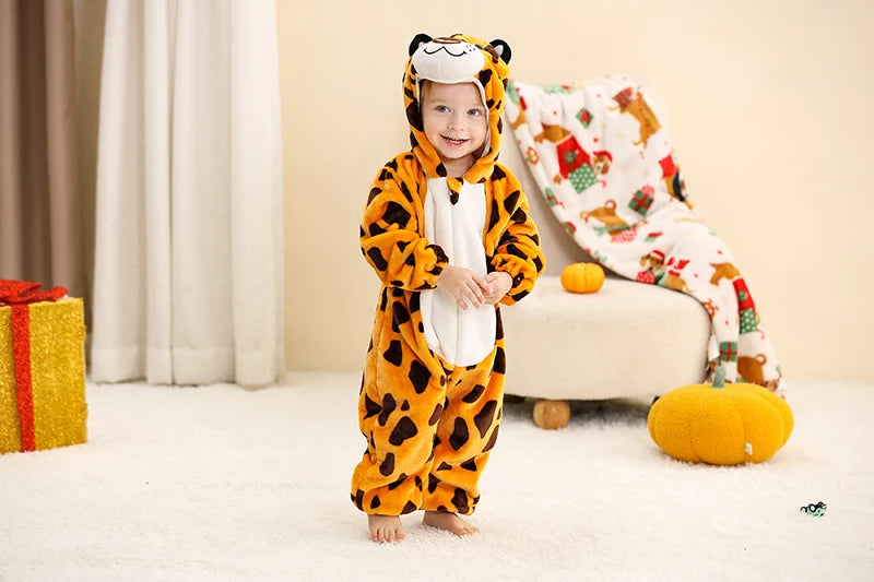 Winter Baby Rompers for Girls and Boys – Hooded Flannel Toddler Infant Overall Jumpsuit Costume (0M-1Years)