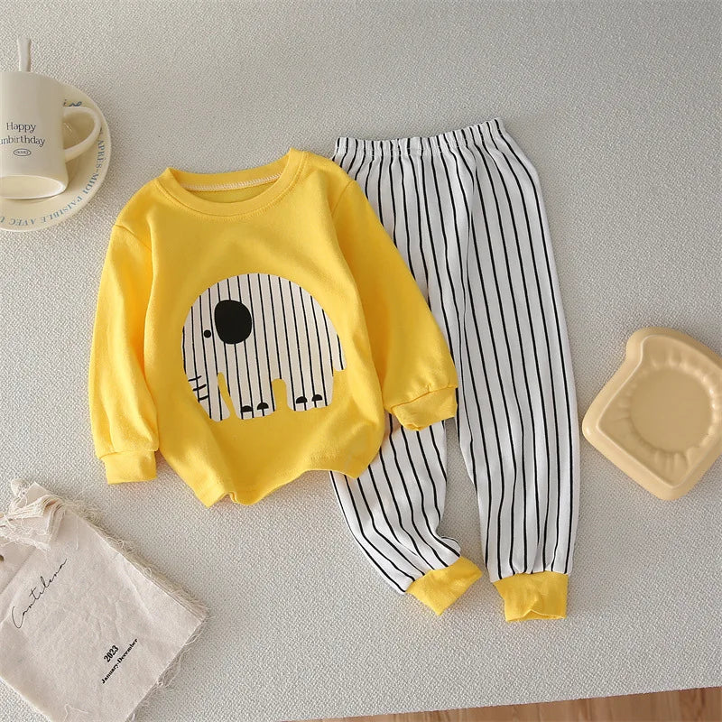 Kids 100% Cotton Pajamas Set – Boys & Girls Cotton Cartoon Outfit  (9M-8Years)