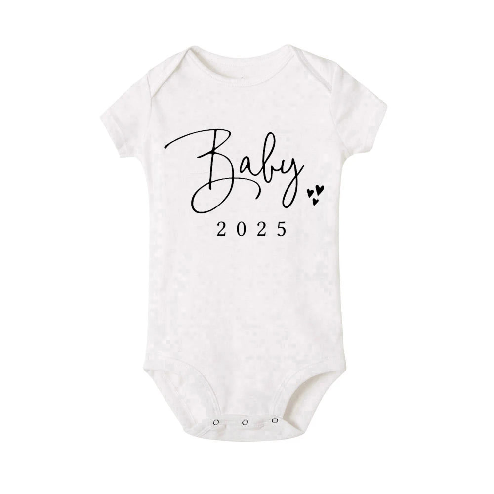 Coming Soon: 2025 Newborn Baby Rompers! Perfect for Summer, our adorable bodysuits for boys and girls are ideal for pregnancy reveals or toddler jumpsuits