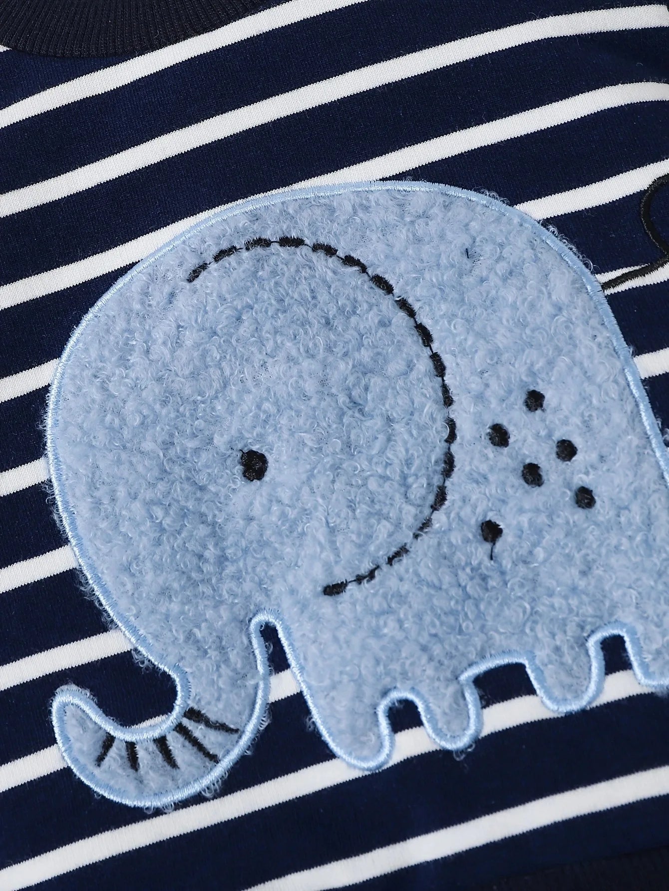 Baby & Toddler Outfit | Elephant Stripe Top & Cute Print Jeans Set for (0-2 Years)