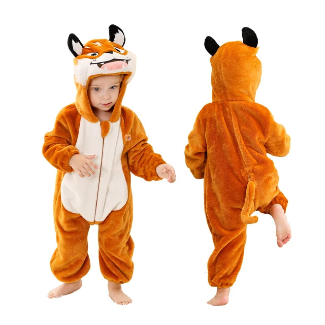 Winter Baby Rompers for Girls and Boys – Hooded Flannel Toddler Infant Overall Jumpsuit Costume (0M-1Years)