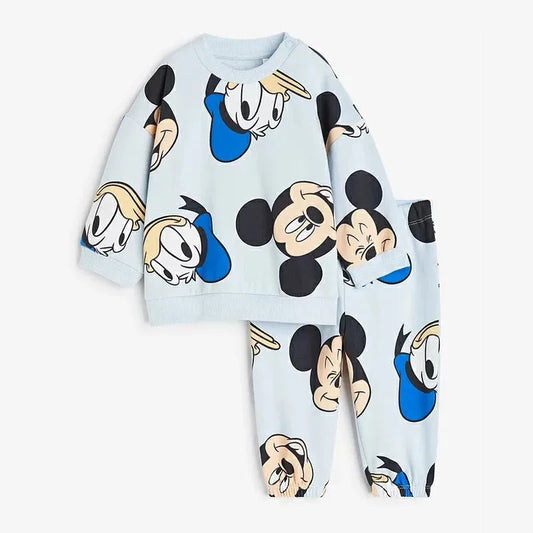 Kids' Lightweight Tracksuit Set – Stylish Long-Sleeve Pullover Hoodie and Sweatpants for Boys and Girls (6M-4Years).