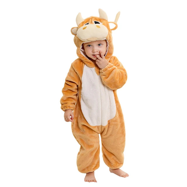 Winter Baby Rompers for Girls and Boys – Hooded Flannel Toddler Infant Overall Jumpsuit Costume (0M-1Years)