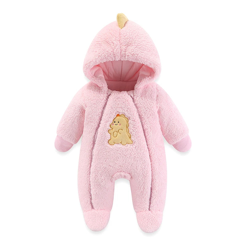 Newborn Baby Winter Cartoon Jumpsuit| Soft Cotton Thicken Romper  for Boys & Girls (0-12 Months)