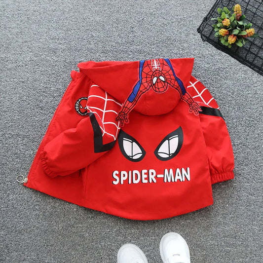 Children's Hooded Coat Boys Spring Clothes Spiderman Jacket (1-8 Years)