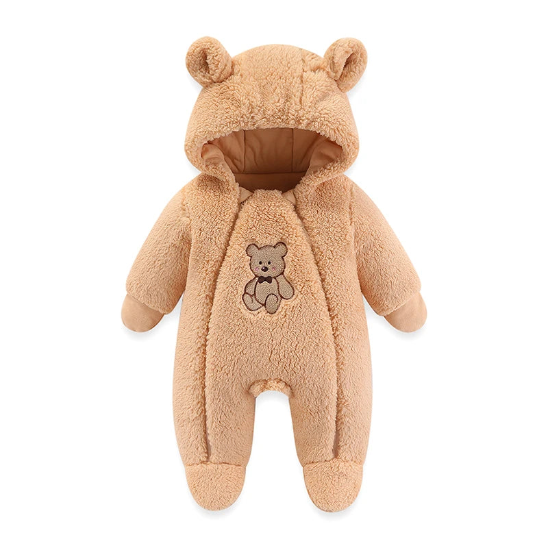 Newborn Baby Winter Cartoon Jumpsuit| Soft Cotton Thicken Romper  for Boys & Girls (0-12 Months)